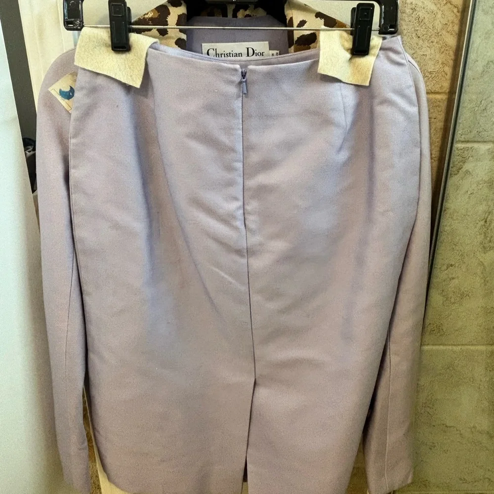 Dior Lilac Blazer with Leopard Print Lapel